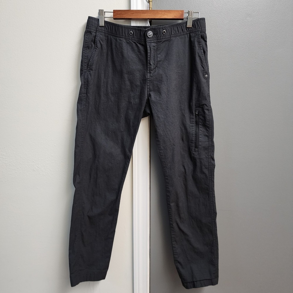 Vuori Pants Womens Medium Gray Jogger Ripstop Pant Zip Pocket Stretch VW401